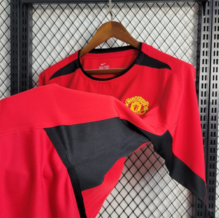 Retro Jersey 2002-2004 Manchester United Home Soccer Jersey Vintage Man Utd Football Shirt