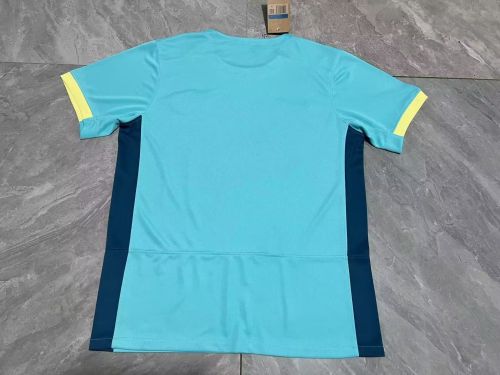 Fan version 2023 Australia Away Blue Soccer Jersey Football Shirt