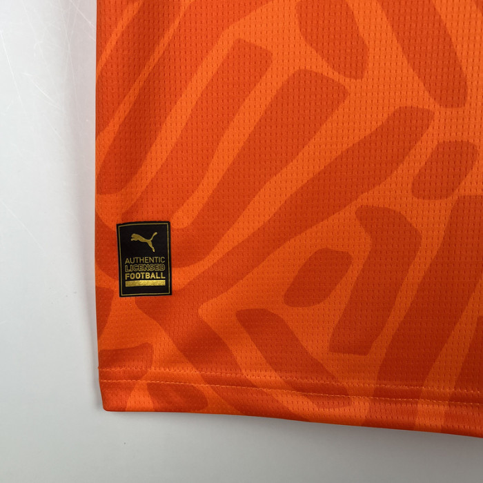 Fan Version 2023-2024 Valencia Third Away Orange Soccer Jersey