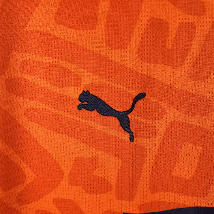 Fan Version 2023-2024 Valencia Third Away Orange Soccer Jersey