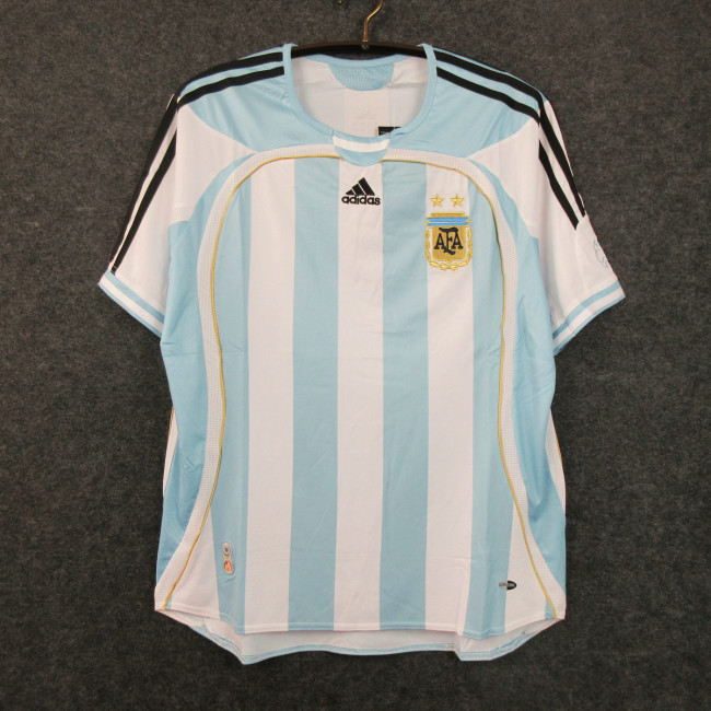 Retro Jersey Argentina 2006 Home Soccer Jersey Vintage Football Shirt