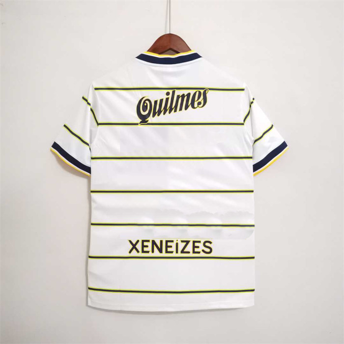 Retro Jersey 1999 Boca Juniors Away White Soccer Jersey Boca Vintage Football Shirt