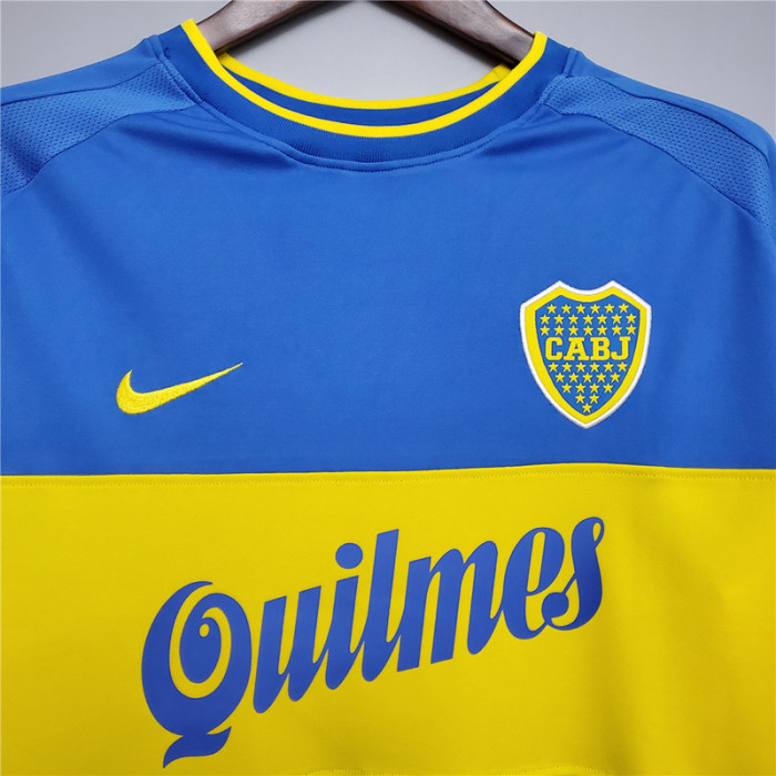 Retro Jersey 1999-2000 Boca Juniors Home Blue Soccer Jersey Boca Vintage Football Shirt