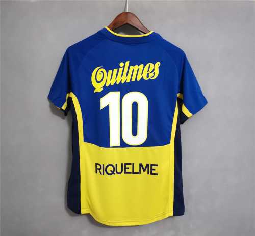 Retro Jersey 2001 Boca Juniors RIQUELME 10 Home Soccer Jersey Vintage Football Shirt