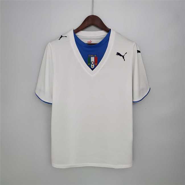 Retro Jersey 2006 Italy Away White Soccer Jersey Vintage Football Shirt