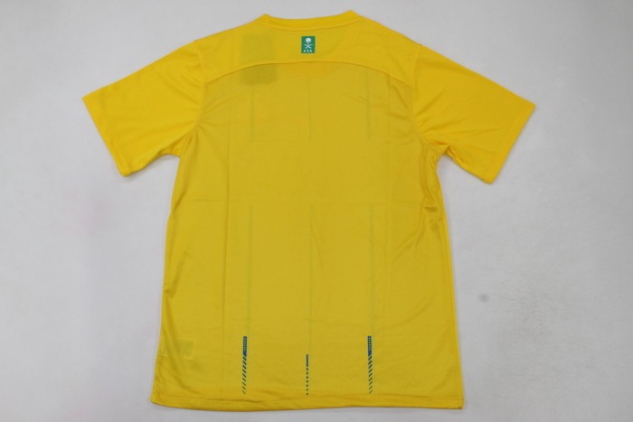 with RSL Patch Fans Version 2023-2024 Al Nassr Home Soccer Jersey