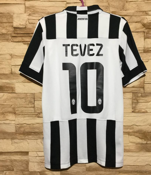 Retro Jersey 2014-2015 Juventus TEVEZ 10 Home Soccer Jersey Vintage Football Shirt