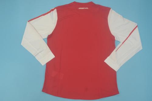 Long Sleeve Retro Jersey 2011-2012 Arsenal Home Soccer Jersey Red Vintage Football Shirt