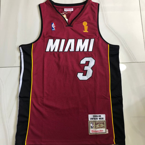 Mitchell&ness 2012-13 Miami Heat 3 WADE Red NBA Jersey AU Basketball Shirt
