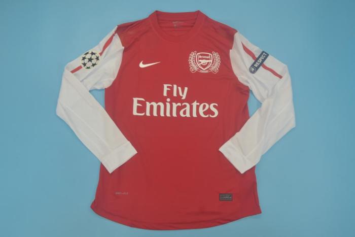 with UCL Patch Retro Jersey 2011-2012 Long Sleeve Arsenal 125TH ANNIVERSARY Home Soccer Jersey