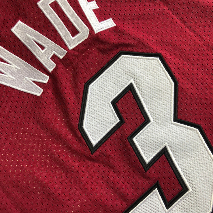 Mitchell&ness 2012-13 Miami Heat 3 WADE Red NBA Jersey AU Basketball Shirt