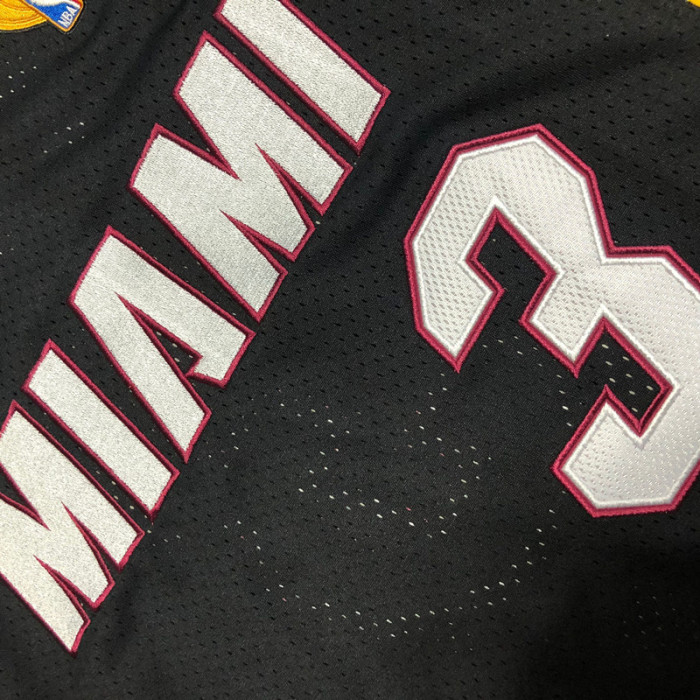 Mitchell&ness 2012-13 Miami Heat 3 WADE Black NBA Jersey AU Basketball Shirt
