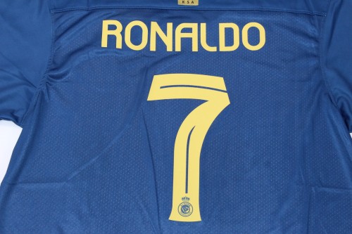 Fans Version 2023-2024 Al Nassr RONALDO 7 Away Soccer Jersey Football Shirt