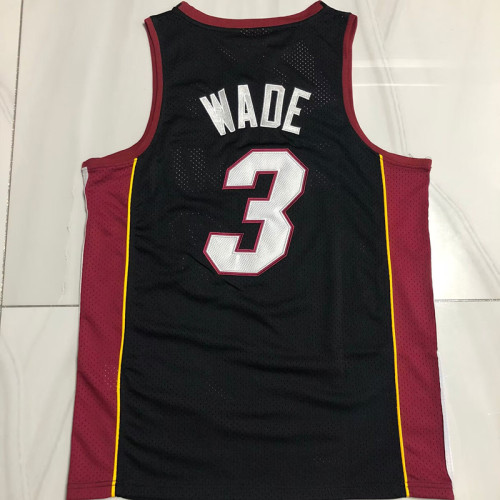 Mitchell&ness 2012-13 Miami Heat 3 WADE Black NBA Jersey AU Basketball Shirt