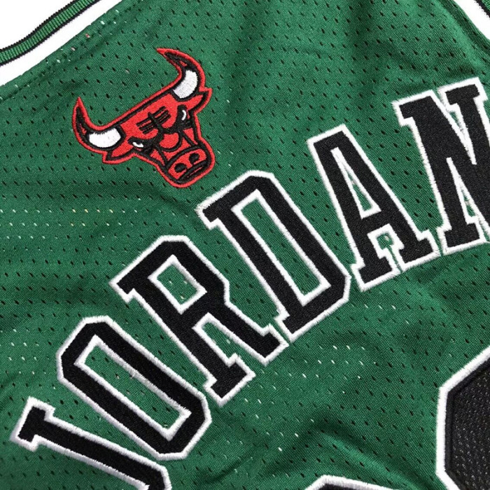 Mitchell&ness 1997-98 Chicago Bulls Green Basketball Shirt 23 JORDAN Classic NBA Jersey