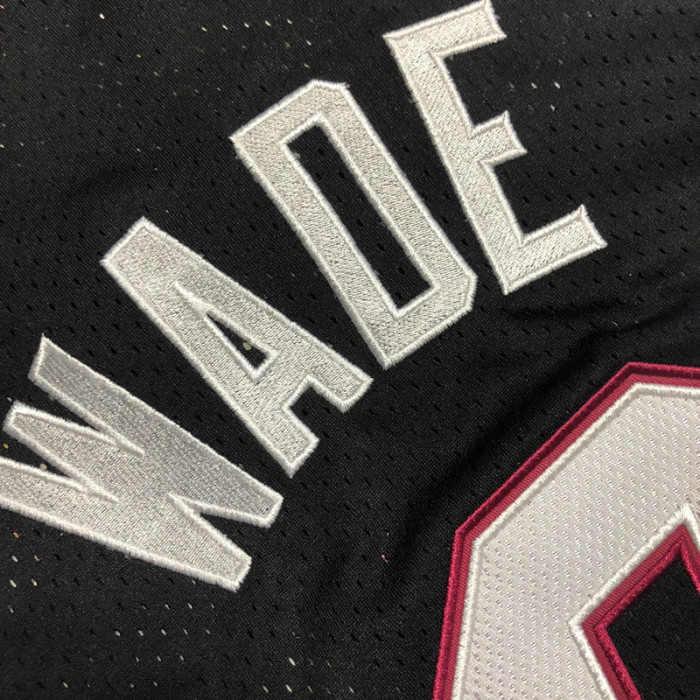 Mitchell&ness 2012-13 Miami Heat 3 WADE Black NBA Jersey AU Basketball Shirt