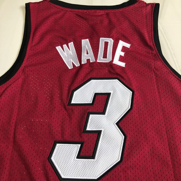 Mitchell&ness 2012-13 Miami Heat 3 WADE Red NBA Jersey AU Basketball Shirt