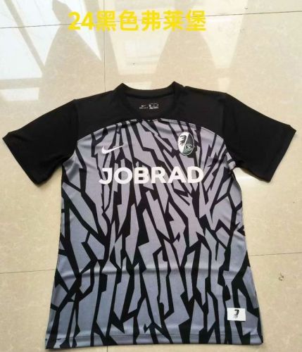Fan Version 2023-2024 Freiburger FC Away Black Soccer Jersey Football Shirt