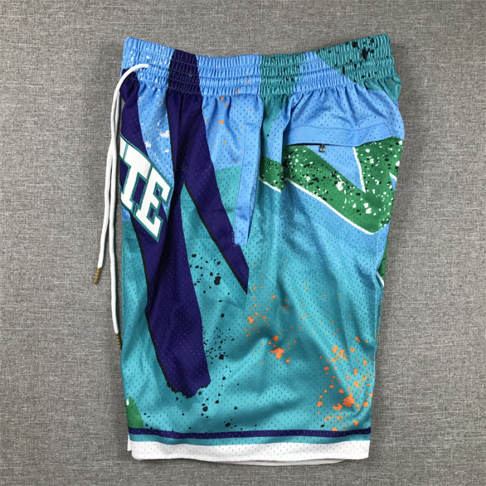 with Pocket Charlotte Hornets NBA Shorts Swingman Basketball League Shorts
