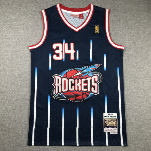 Mitchell&ness 1996-97 Houston Rockets OLAJUWON 34 Basketball Shirt Classic NBA Jersey