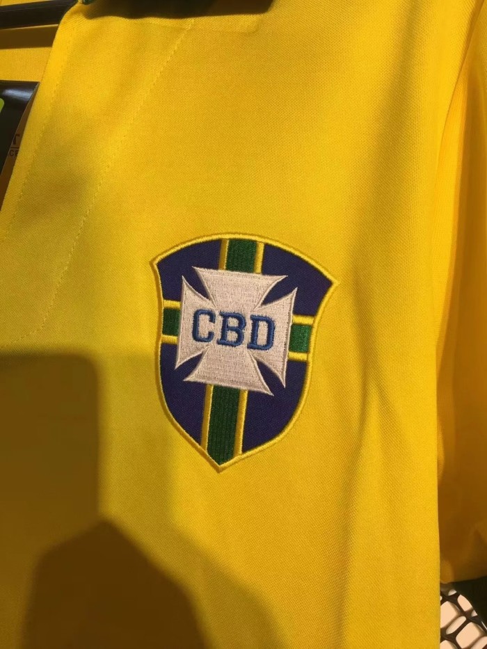 Retro Jersey 1962 Brazil Home Soccer Jersey Vintage Brasil Camisetas de Futbol