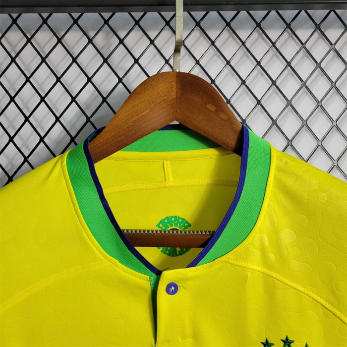 Fans Version 2022 World Cup Brazil Home Soccer Jersey Brasil Camisetas de Futbol