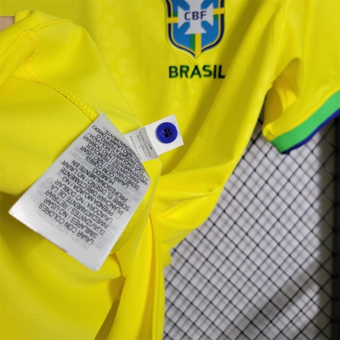 Fans Version 2022 World Cup Brazil Home Soccer Jersey Brasil Camisetas de Futbol