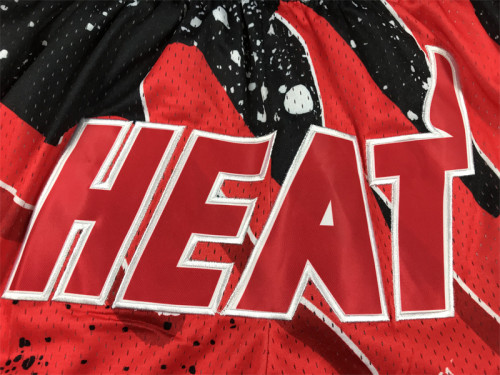with Pocket Miami Heat NBA Shorts Red Swingman Basketball League Shorts