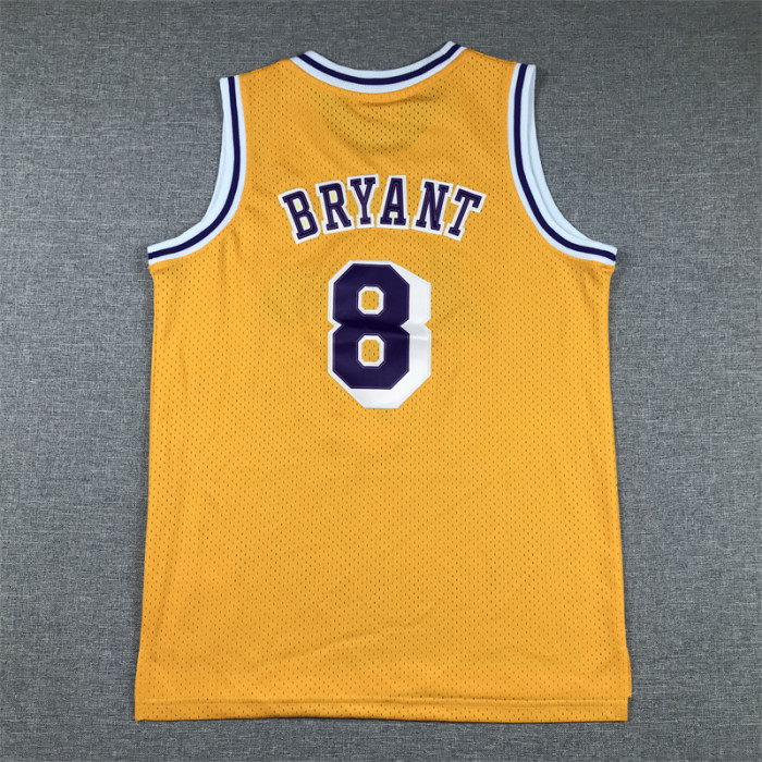with Golden Logos Youth Mitchell&ness 1996-97 KOBE BRYANT 8 Los Angeles Lakers Basketball Shirt Classic Kids NBA Jersey