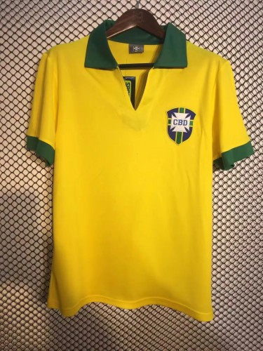 Retro Jersey 1962 Brazil Home Soccer Jersey Vintage Brasil Camisetas de Futbol