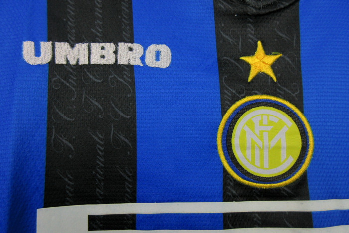 Retro Jersey 1997-1998 Inter Milan RONALDO 10 Home Soccer Jersey Vintage Football Shirt