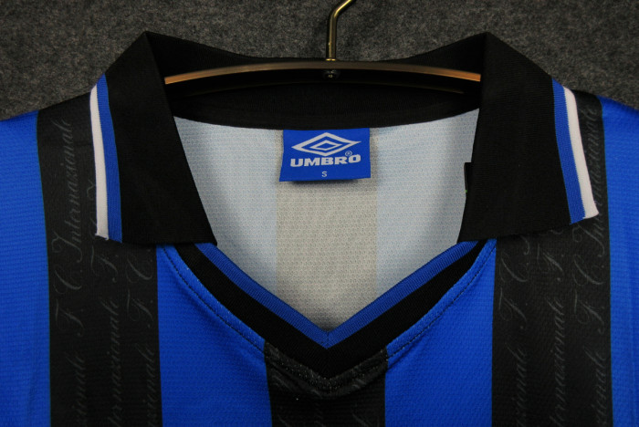 Retro Jersey 1997-1998 Inter Milan RONALDO 10 Home Soccer Jersey Vintage Football Shirt