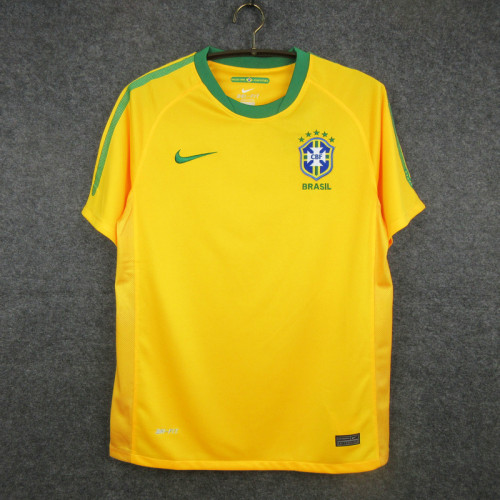 Retro Jersey 2010 Brazil Home Soccer Jersey Vintage Brasil Camisetas de Futbol