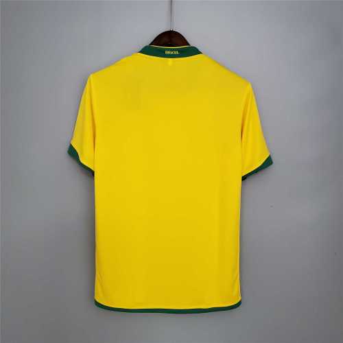 Retro Jersey 2006 Brazil Home Yellow Soccer Jersey Vintage Brasil Camisetas de Futbol