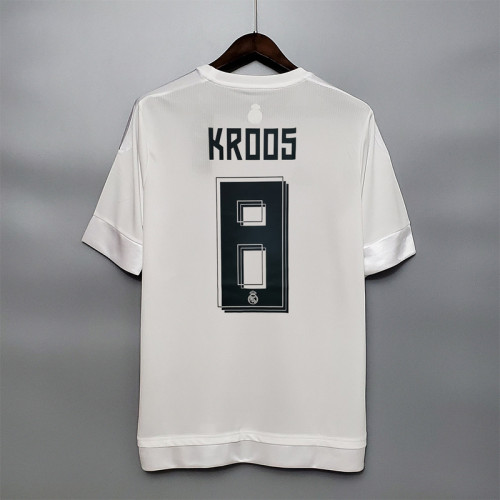 Retro Jersey 2015-2016 Real Madrid KROOS 8 Home Soccer Jersey Vintage Real Camisetas de Futbol