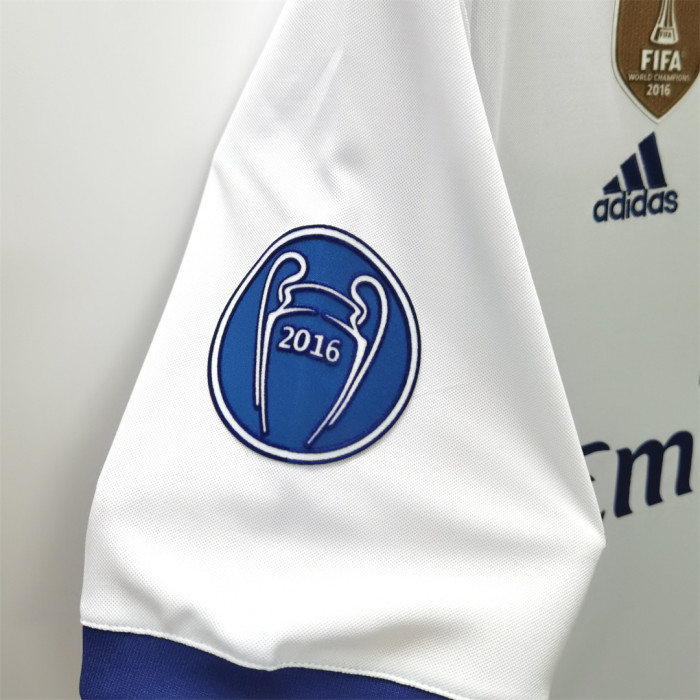 with UCL+Gold Fifa World Champions Badge Retro Jersey 2016-2017 Real Madrid RONALDO 7 Home Soccer Jersey
