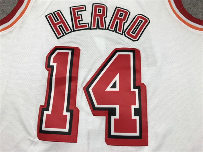 Classic Miami Heat 14 HERRO White NBA Jersey Basketball Shirt
