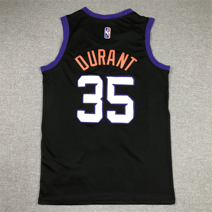 2022 City Edition Phoenix Suns 35 DURANT Black NBA Jersey Basketball Shirt
