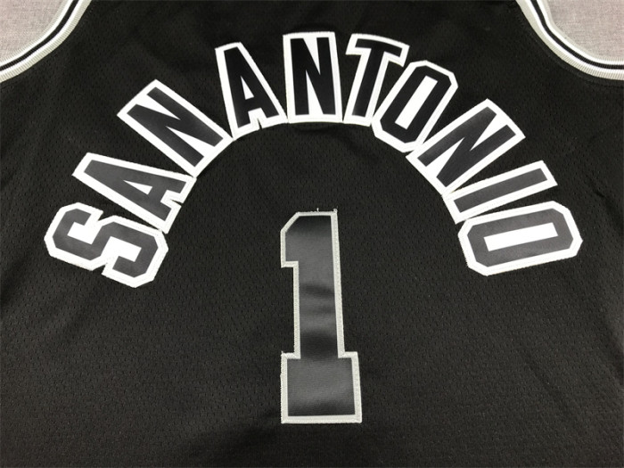Classic San Antonio Spurs 1 WEMBANYAMA Black NBA Jersey Basketball Shirt