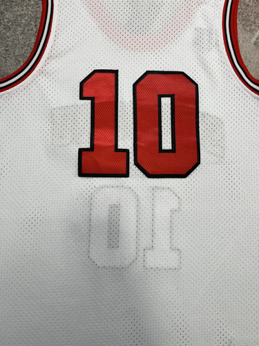 Slam Dunk 10 White NBA Jersey Shohoku Basketball Shirt