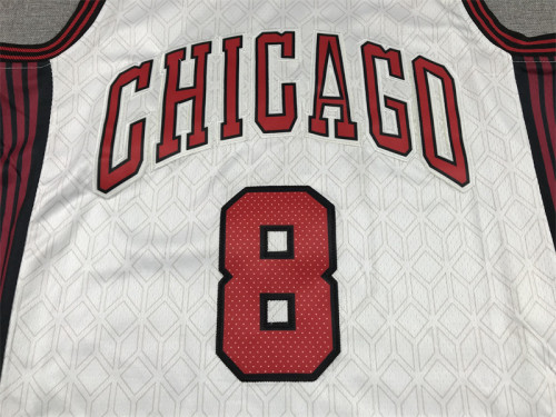 2023 City Edition Chicago Bulls 8 LAVINE White NBA Jersey Basketball Shirt