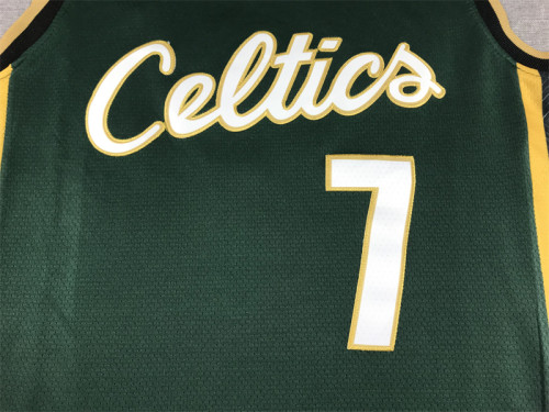 2023 City Editon Boston Celtics 7 BROWN Green NBA Jersey Basketball Shirt