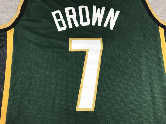 2023 City Editon Boston Celtics 7 BROWN Green NBA Jersey Basketball Shirt