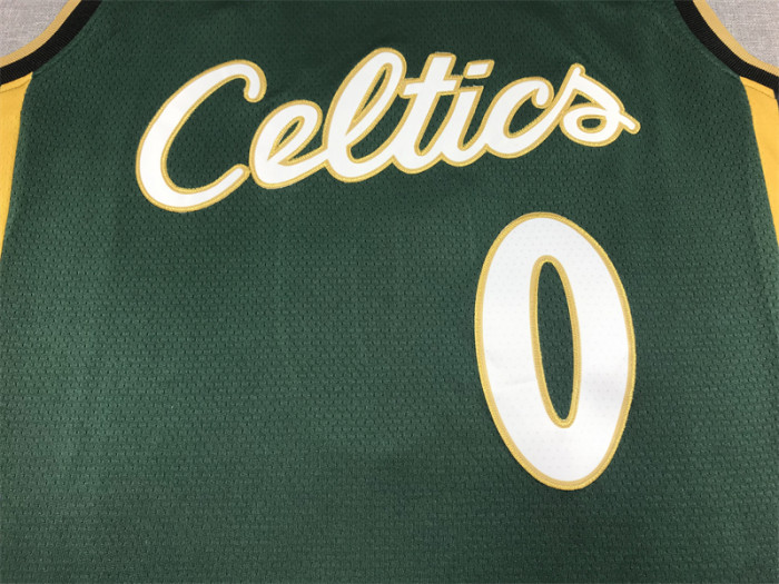 2023 City Editon Boston Celtics 0 TATUM Green NBA Jersey Basketball Shirt