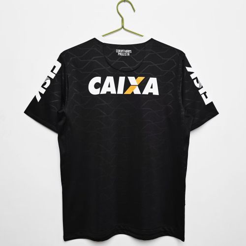 Retro Shirt 2008 Corinthians Away Black Vintage Soccer Jersey Football Shirt