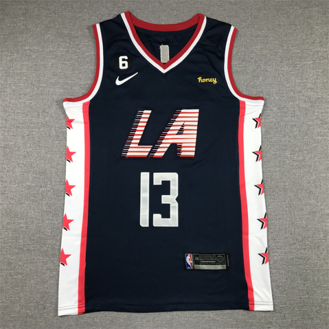 Los Angeles Clippers 13 GEORGE Dark Blue NBA Jersey Basketball Shirt