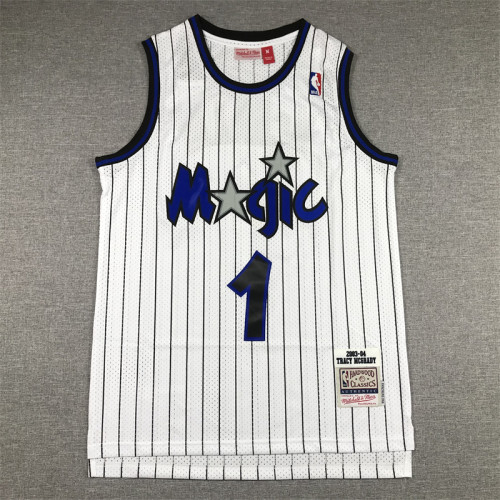 Mitchell&ness 2003-04 Orlando Magic White Basketball Shirt McGRADY 1 Classic NBA Jersey