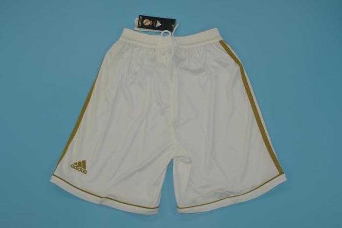 Retro Shorts 2011-2012 Real Madrid Home Soccer Shorts White Vintage Football Shorts