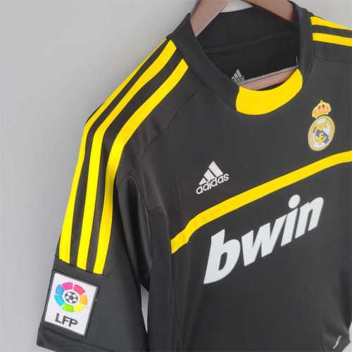 with LFP Patch Retro Jersey 2011-2012 Real Madrid Black Goalkeeper Soccer Jersey