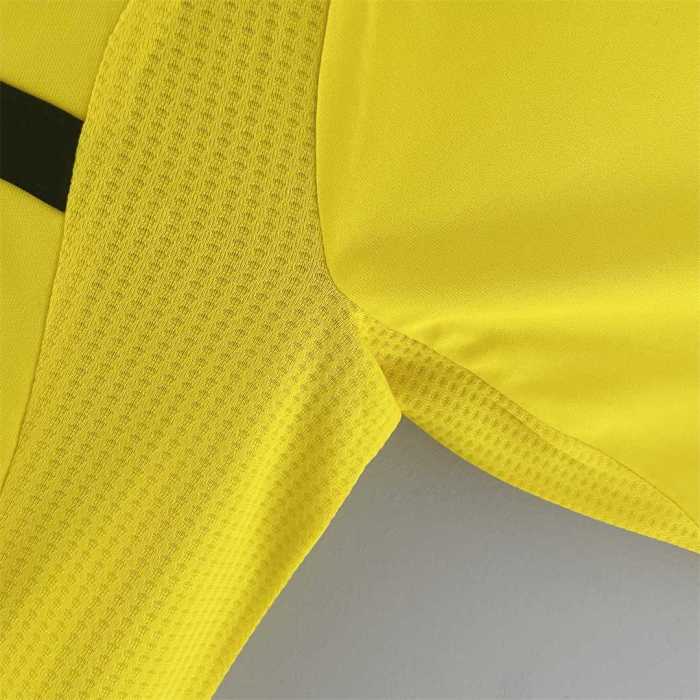 with LFP Patch Retro Jersey 2011-2012 Real Madrid Yellow Goalkeeper Soccer Jersey